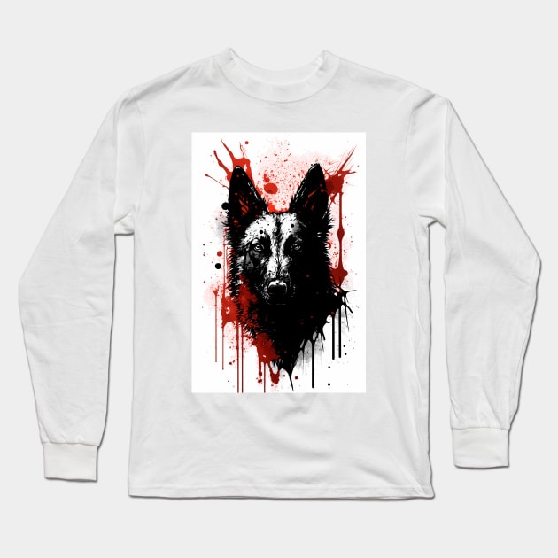 Belgian Shepherd Portrait Long Sleeve T-Shirt by TortillaChief